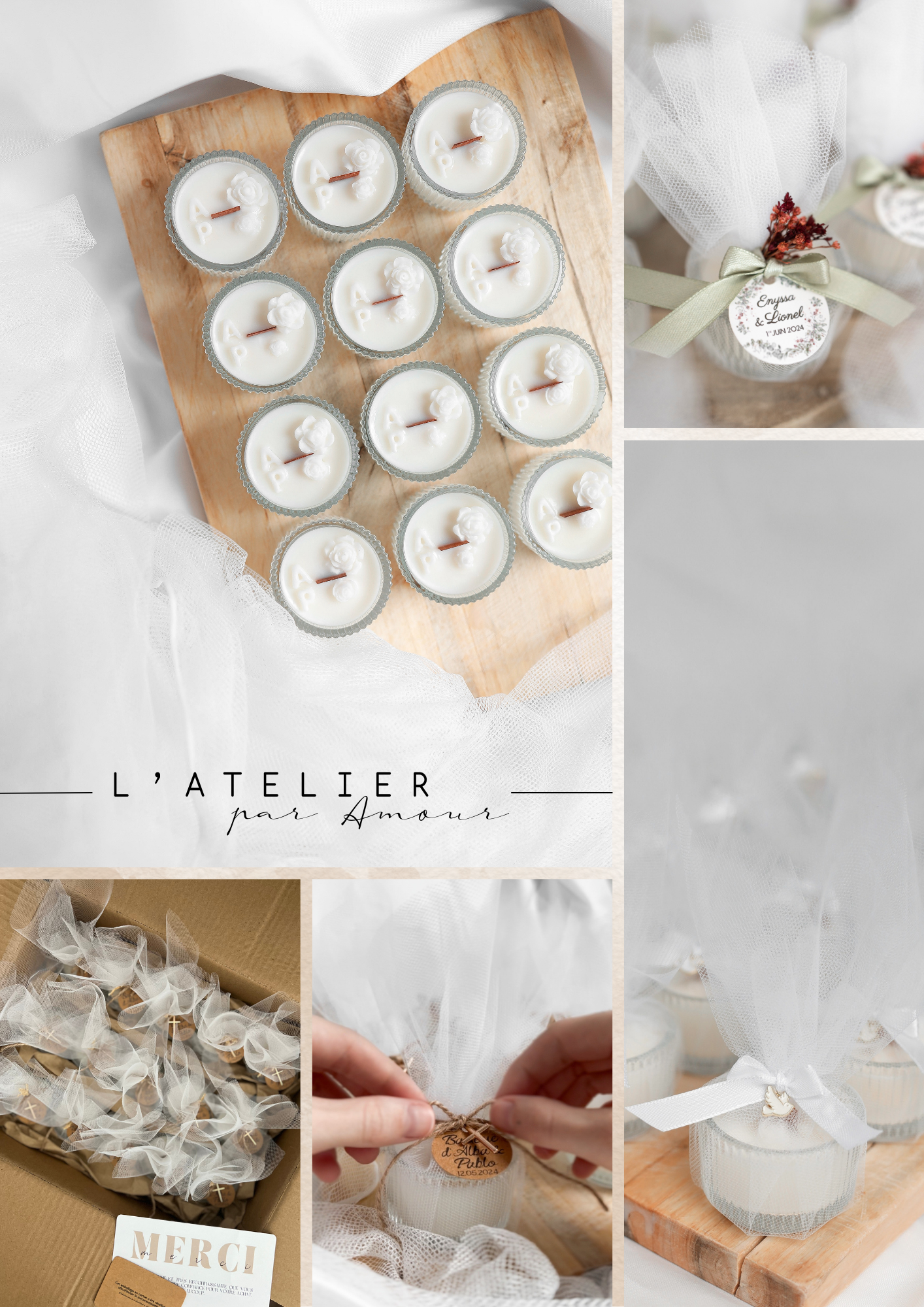 Mini bougie décorative personnalisable