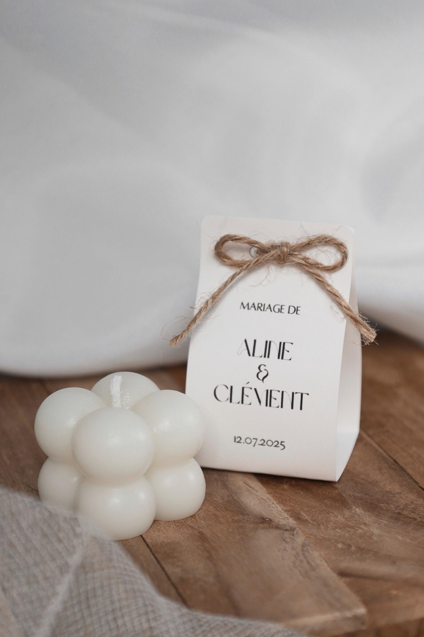 Mini bougie bubble personnalisable
