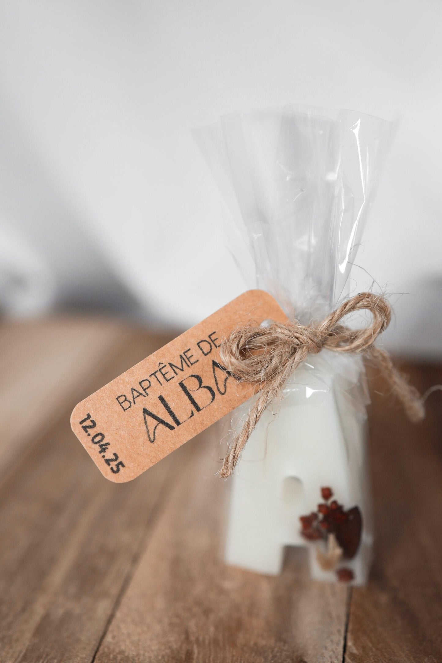 Mini bougie initiale personnalisable