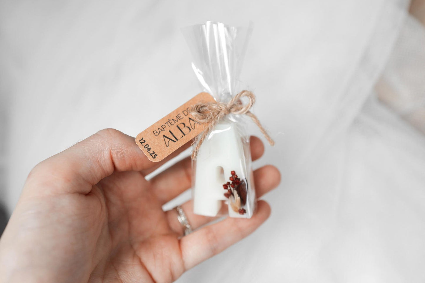 Mini bougie initiale personnalisable
