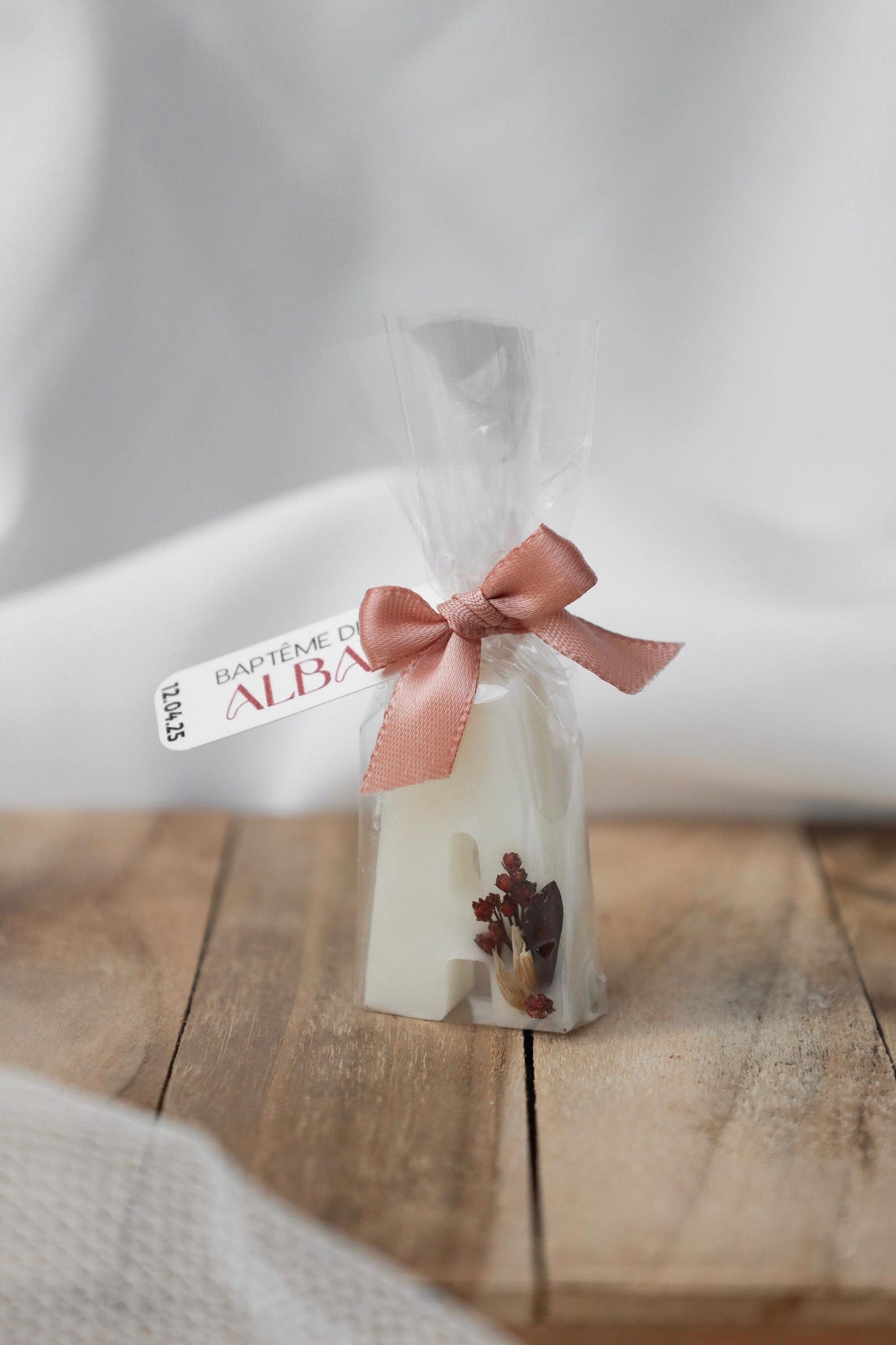 Mini bougie initiale personnalisable