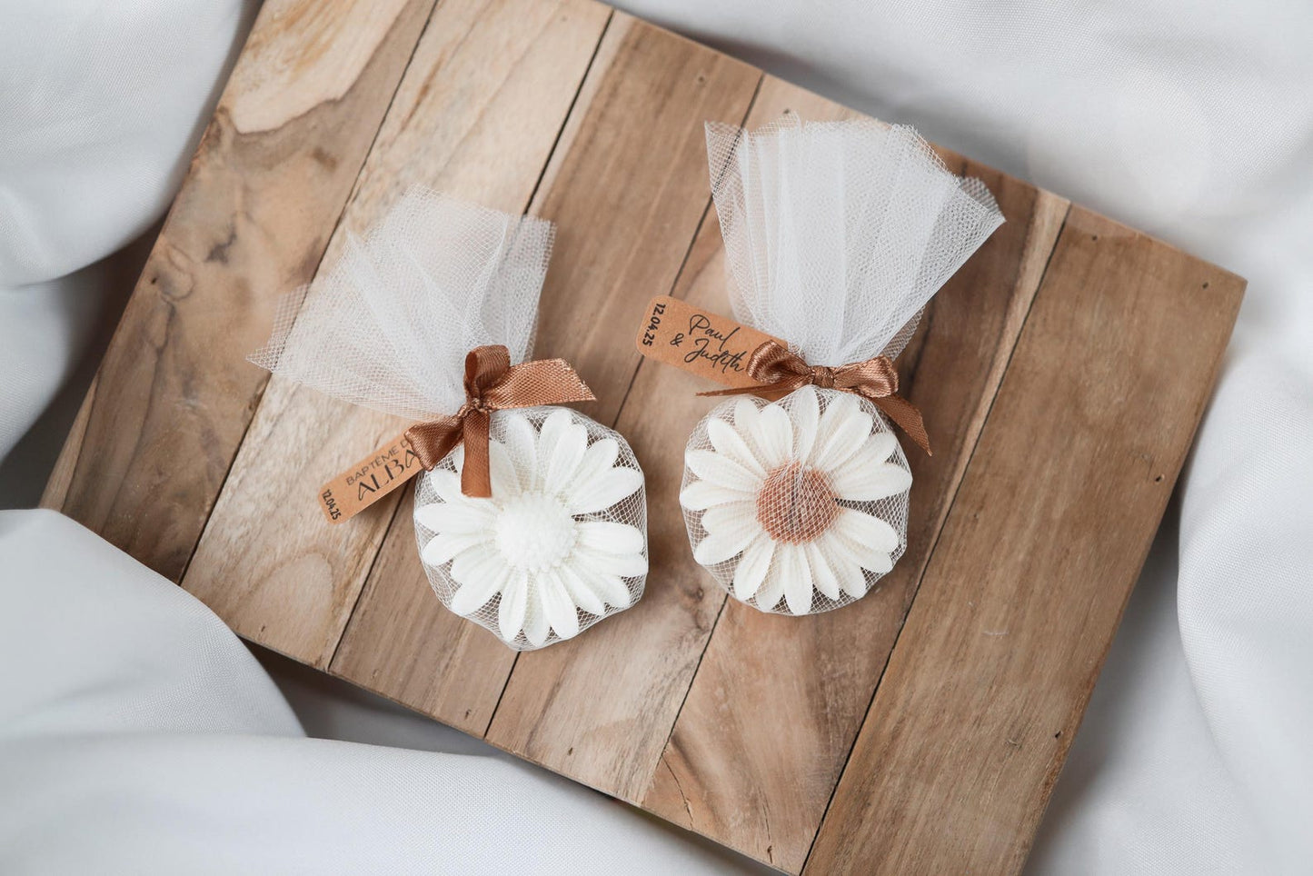 Minis bougies marguerite personnalisable