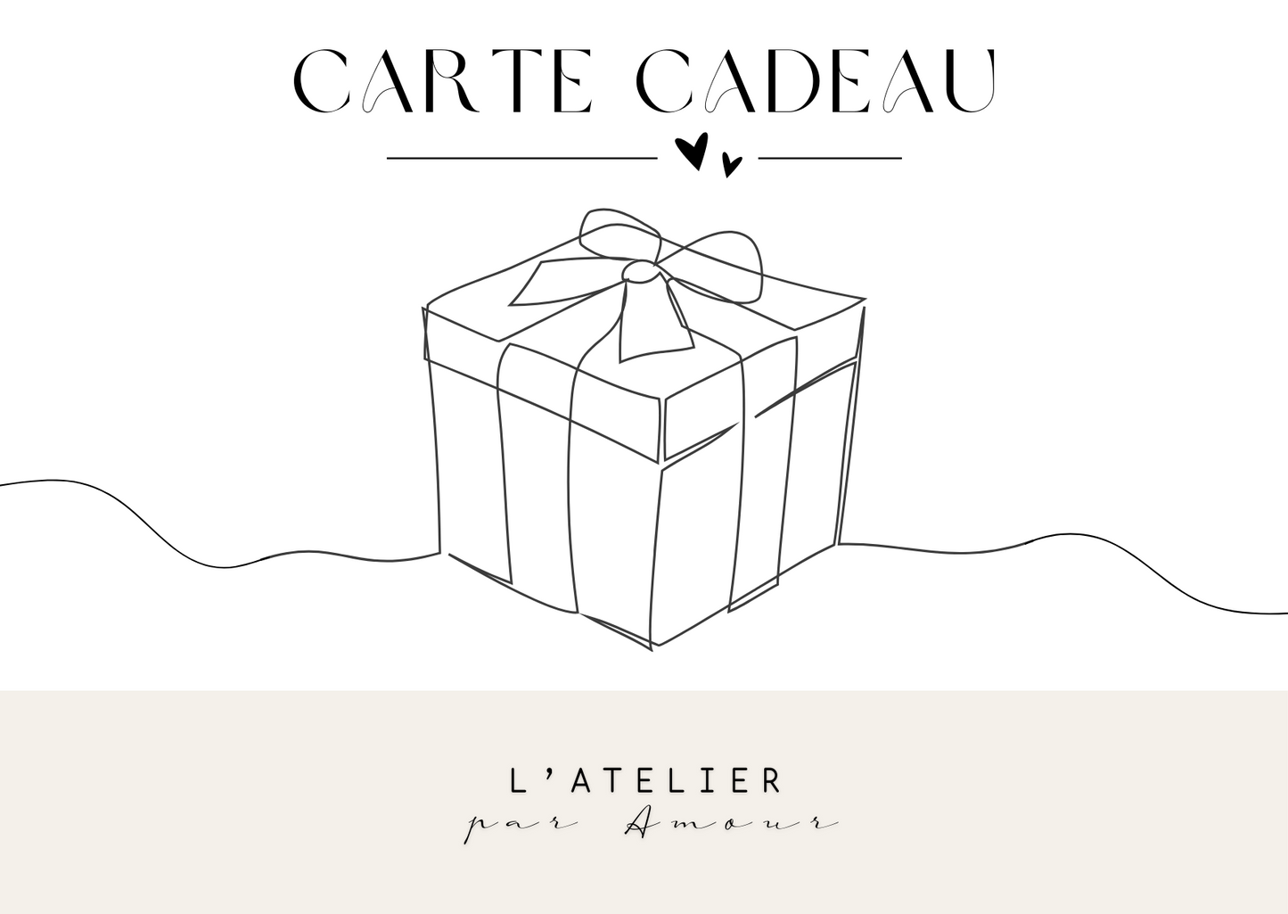 Carte cadeau L'Atelier par Amour