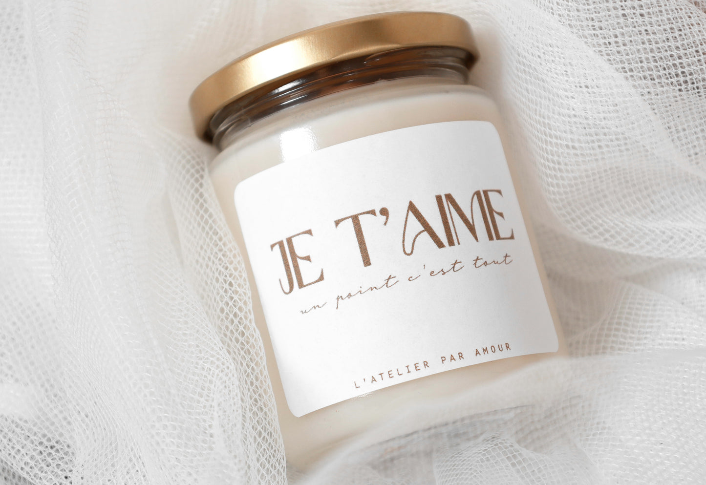 Bougie "JE T'AIME, un point c'est tout"